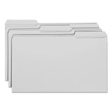 Reinforced Top Tab Colored File Folders, 1-3-cut Tabs, Legal Size, Gray, 100-box