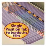 Reinforced Top Tab Colored File Folders, Straight Tab, Legal Size, Lavender, 100-box