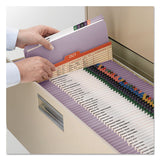 Reinforced Top Tab Colored File Folders, Straight Tab, Legal Size, Lavender, 100-box