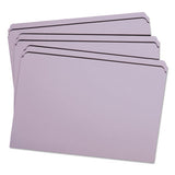 Reinforced Top Tab Colored File Folders, Straight Tab, Legal Size, Lavender, 100-box