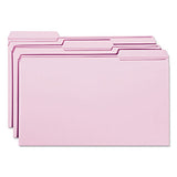 Reinforced Top Tab Colored File Folders, 1-3-cut Tabs, Legal Size, Lavender, 100-box