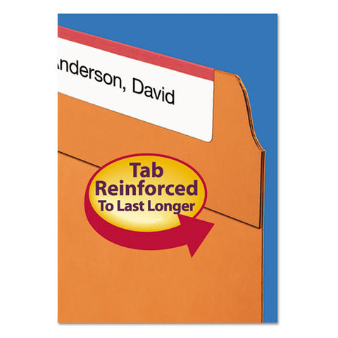 Reinforced Top Tab Colored File Folders, Straight Tab, Legal Size, Orange, 100-box