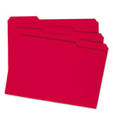 Reinforced Top Tab Colored File Folders, 1-3-cut Tabs, Legal Size, Red, 100-box