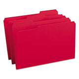Reinforced Top Tab Colored File Folders, 1-3-cut Tabs, Legal Size, Red, 100-box