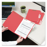 Top Tab Colored 2-fastener Folders, 1-3-cut Tabs, Legal Size, Red, 50-box
