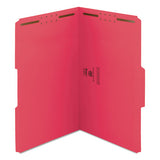 Top Tab Colored 2-fastener Folders, 1-3-cut Tabs, Legal Size, Red, 50-box