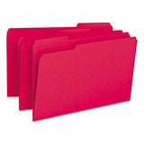 Colored File Folders, 1-3-cut Tabs, Legal Size, Red, 100-box