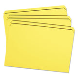 Reinforced Top Tab Colored File Folders, Straight Tab, Legal Size, Yellow, 100-box