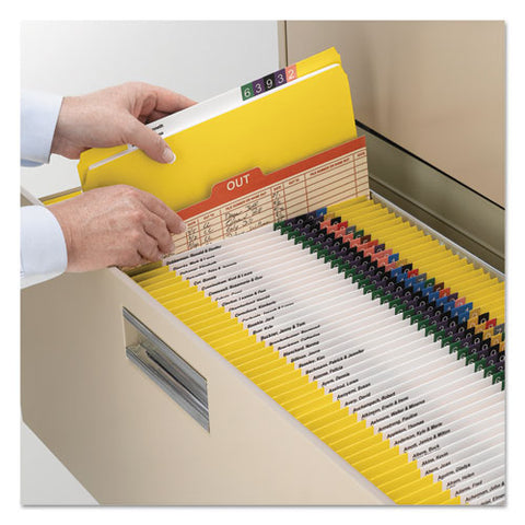 Reinforced Top Tab Colored File Folders, Straight Tab, Legal Size, Yellow, 100-box