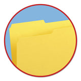 Colored File Folders, 1-3-cut Tabs, Legal Size, Yellow, 100-box