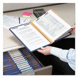 Eight-section Pressboard Top Tab Classification Folders With Safeshield Fasteners, 3 Dividers, Legal Size, Dark Blue, 10-box