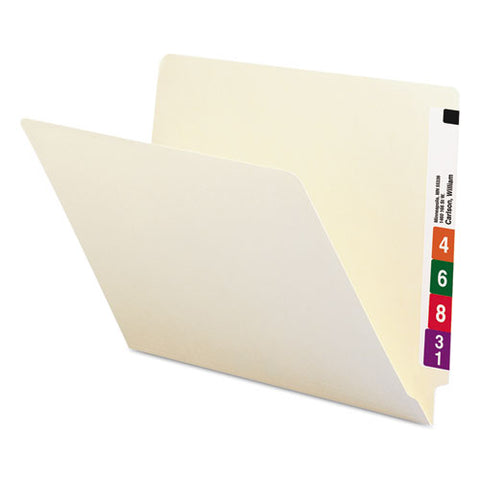 Heavyweight Manila End Tab Folders, 9.5" Front, 1-ply Straight Tab, Letter Size, 100-box