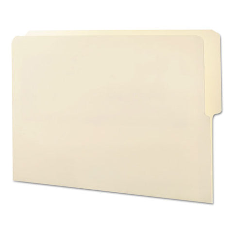 Heavyweight Manila End Tab Folders, 9" Front, 1-2-cut Tabs, Top Position, Letter Size, 100-box