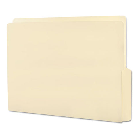 Heavyweight Manila End Tab Folders, 9" Front, 1-2-cut Tabs, Bottom Position, Letter Size, 100-box