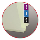 Extra-heavy Recycled Pressboard End Tab Folders, Straight Tab, 2" Expansion, Letter Size, Gray-green, 25-box