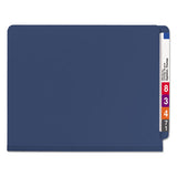End Tab Pressboard Classification Folders With Safeshield Fasteners, 2 Dividers, Letter Size, Dark Blue, 10-box