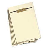 Stackable Folder Dividers W- Fasteners, 1-5-cut End Tab, Letter Size, Manila, 50-pack
