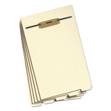 Stackable Folder Dividers W- Fasteners, 1-5-cut End Tab, Legal Size, Manila, 50-pack