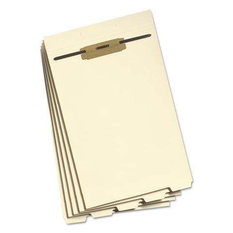 Stackable Folder Dividers W- Fasteners, 1-5-cut End Tab, Legal Size, Manila, 50-pack