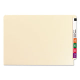 Manila End Tab 1-fastener Folders With Reinforced Tabs, 0.75" Expansion, Straight Tab, Legal Size, 11 Pt. Manila, 50-box