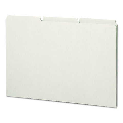 Recycled Blank Top Tab File Guides, 1-3-cut Top Tab, Blank, 8.5 X 14, Green, 50-box