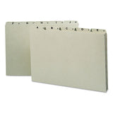 Alphabetic Top Tab Indexed File Guide Set, 1-5-cut Top Tab, A To Z, 8.5 X 14, Green, 25-set