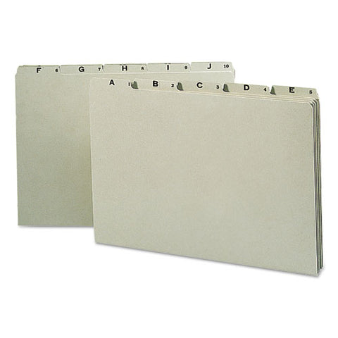 Alphabetic Top Tab Indexed File Guide Set, 1-5-cut Top Tab, A To Z, 8.5 X 14, Green, 25-set