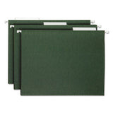 Hanging Folders, Letter Size, 1-3-cut Tab, Standard Green, 25-box