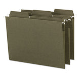 Fastab Hanging Folders, Letter Size, 1-3-cut Tab, Standard Green, 20-box