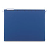 Colored Hanging File Folders, Letter Size, 1-5-cut Tab, Navy, 25-box