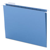 Colored Hanging File Folders, Letter Size, 1-5-cut Tab, Blue, 25-box
