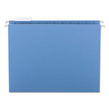 Colored Hanging File Folders, Letter Size, 1-5-cut Tab, Blue, 25-box