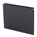 Colored Hanging File Folders, Letter Size, 1-5-cut Tab, Black, 25-box