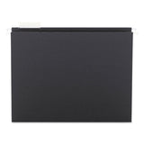 Colored Hanging File Folders, Letter Size, 1-5-cut Tab, Black, 25-box