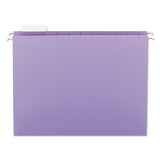 Colored Hanging File Folders, Letter Size, 1-5-cut Tab, Lavender, 25-box