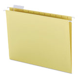 Colored Hanging File Folders, Letter Size, 1-5-cut Tab, Yellow, 25-box