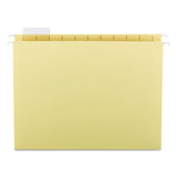 Colored Hanging File Folders, Letter Size, 1-5-cut Tab, Yellow, 25-box