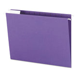 Colored Hanging File Folders, Letter Size, 1-5-cut Tab, Purple, 25-box