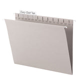 Tuff Hanging Folders With Easy Slide Tab, Letter Size, 1-3-cut Tab, Steel Gray, 18-box
