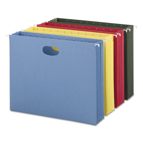 Hanging Pockets With Full-height Gusset, Letter Size, Assorted, 4-pack