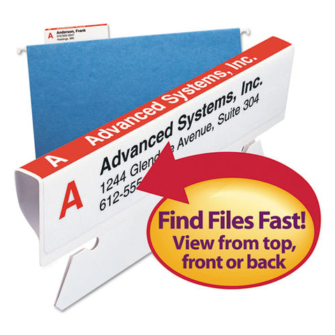 Viewables Hanging Folder Tab Label Pack Refill, 1-3-cut Tabs, Assorted Colors, 3.5" Wide, 160-pack
