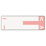 Alphaz Color-coded First Letter Combo Alpha Labels, I-v, 1.16 X 3.63, Pink-white, 5-sheet, 20 Sheets-pack