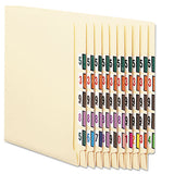 Numerical End Tab File Folder Labels, 0-9, 1 X 1.25, White, 500-roll, 10 Rolls-box