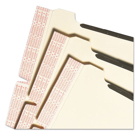 Self-adhesive Folder Dividers For Top-end Tab Folders W- 2-prong Fasteners, Letter Size, Manila, 25-pack