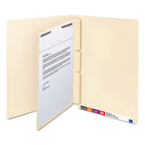 Self-adhesive Folder Dividers For Top-end Tab Folders W- 2-prong Fasteners, Letter Size, Manila, 100-box