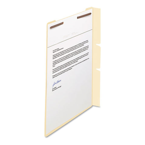 Self-adhesive Folder Dividers For Top-end Tab Folders W- 2-prong Fasteners, Letter Size, Manila, 100-box