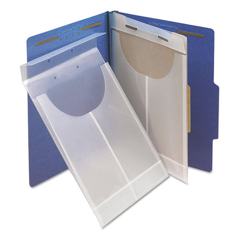 Two-hole Letter-legal Poly Expanding Jackets, 2-hole Punched, Letter-legal Size, Clear, 24-box