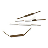 Standard Self-adhesive Fasteners, 2" Capacity, 2.75" Center To Center, Brown, 100-box