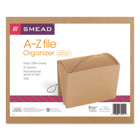 Indexed Expanding Kraft Files, 21 Sections, 1-21-cut Tab, Letter Size, Kraft