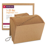 Indexed Expanding Kraft Files, 31 Sections, 1-31-cut Tab, Letter Size, Kraft